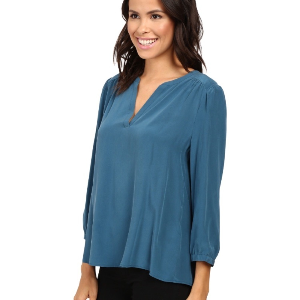 • Joie • Della Silk Blouse Blue XS